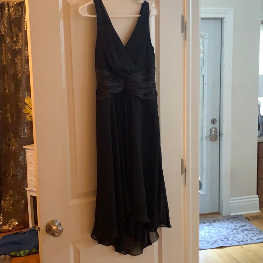 Black chiffon party dress